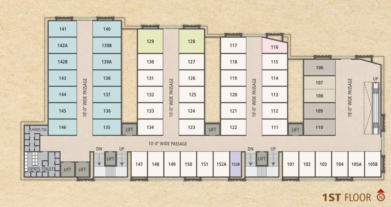  textile market Textile Market Cluster Plan for 1st Floor