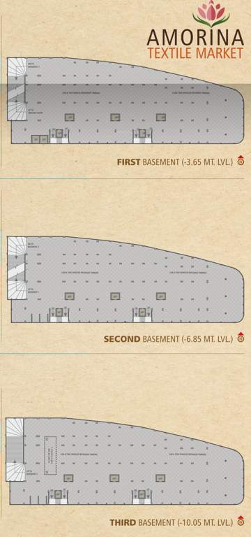  textile market Textile Market Cluster Plan from 1st to 3rd Floor
