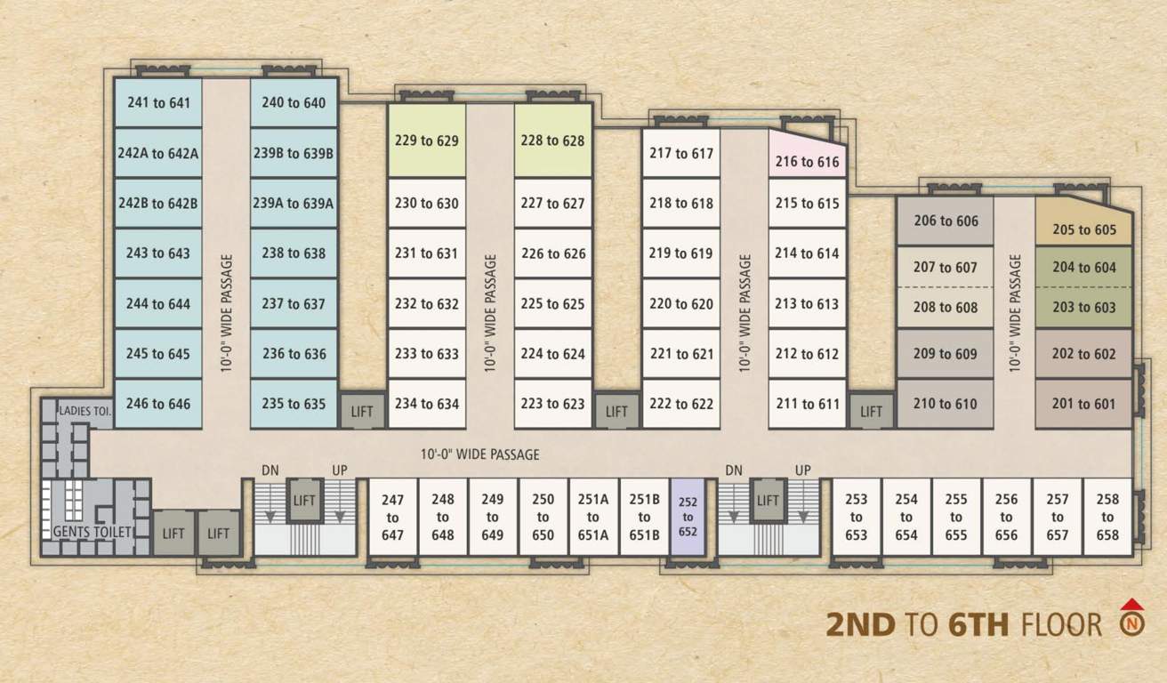  textile market Textile Market Cluster Plan from 2nd to 6th Floor