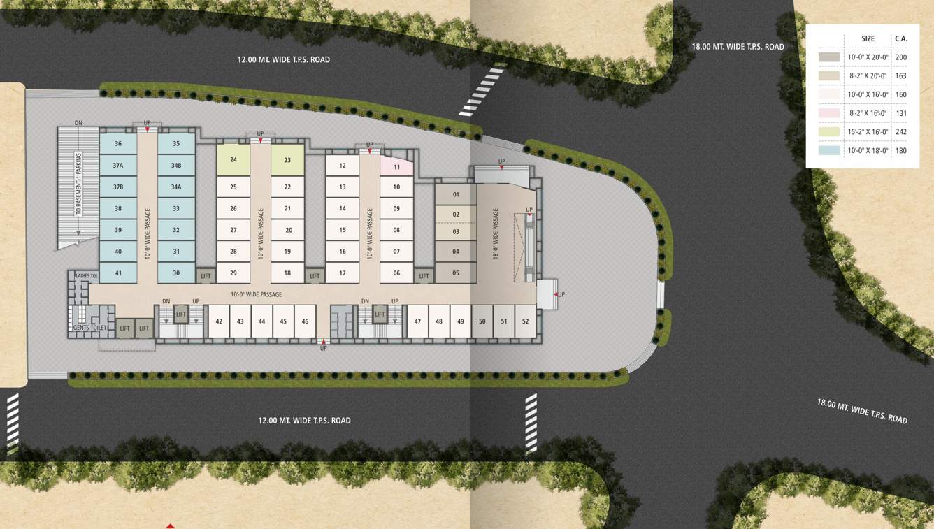  textile market Layout Plan