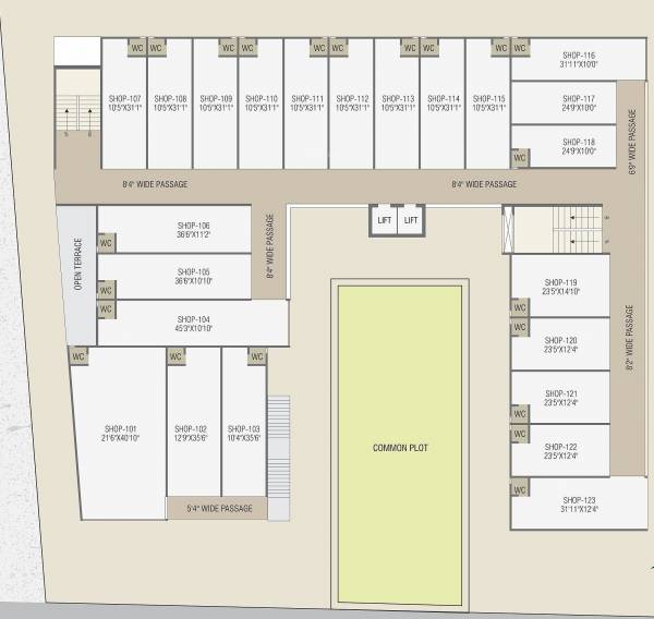  vrundavan-arcade Vrundavan Arcade Cluster Plan For 1st Floor