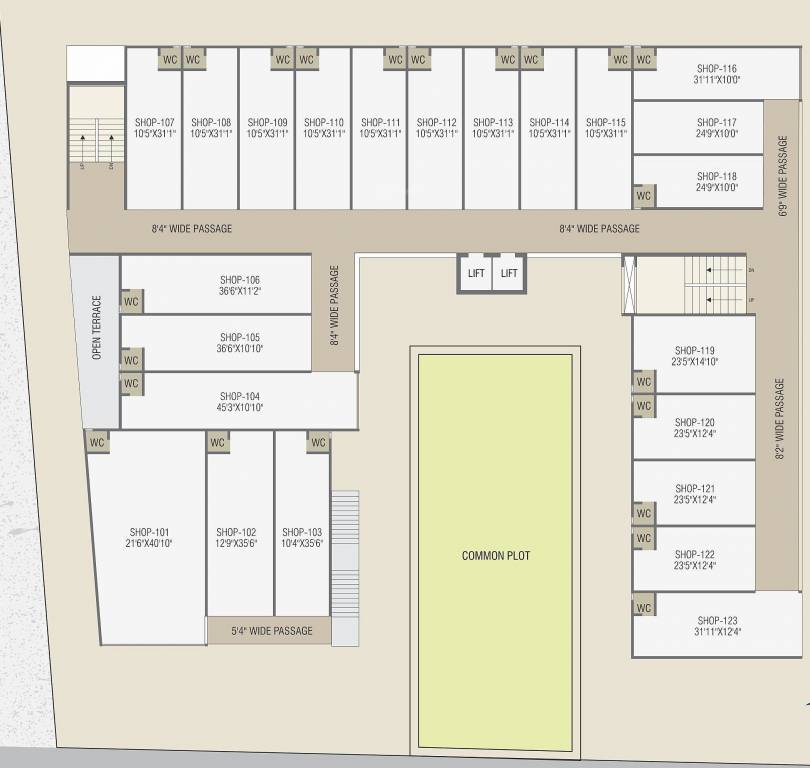  vrundavan arcade Vrundavan Arcade Cluster Plan For 1st Floor