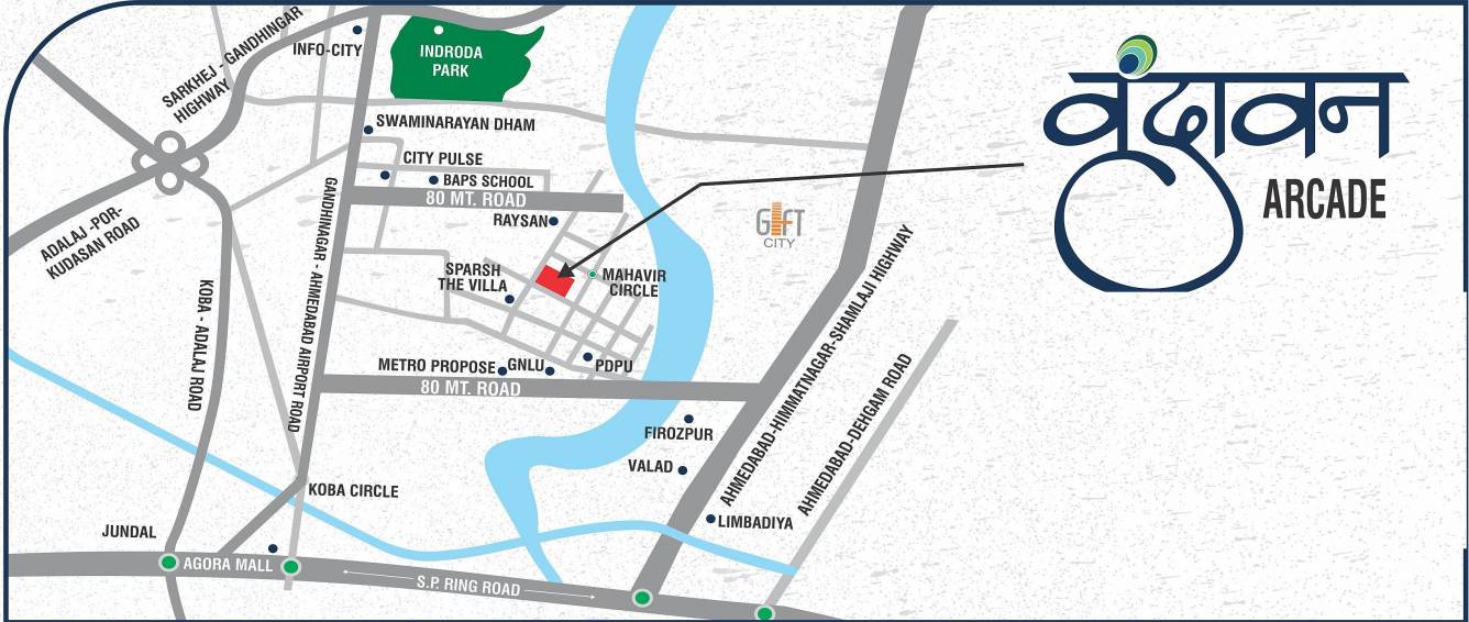  vrundavan arcade Location Plan