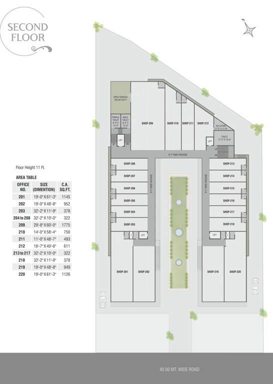  krishna platina Krishna Platina Cluster Plan For 2nd Floor