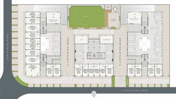  keshar-aalayam Block AB,C,DE Cluster Plan For Typical Floor Plan
