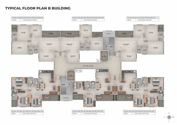  santiago-skyland B Building Cluster Plan for Typical Floor