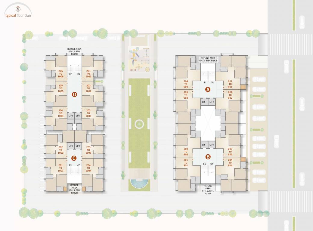  arise Block A To D Cluster Plan for Typical Floor