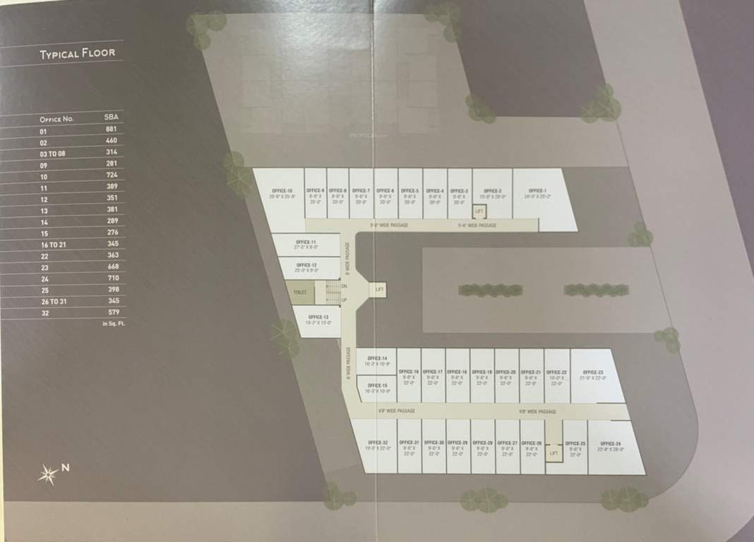  arcade Arcade Cluster Plan from 2nd to 5th Floor