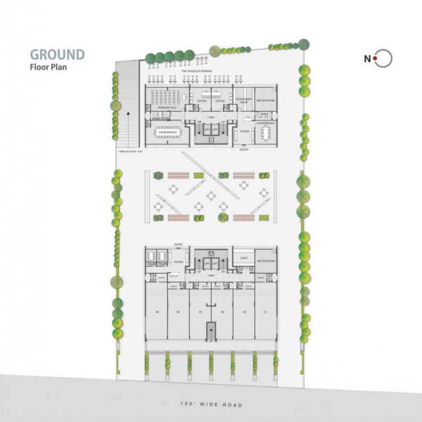  atria Building A And Building B Cluster Plan for ground Floor