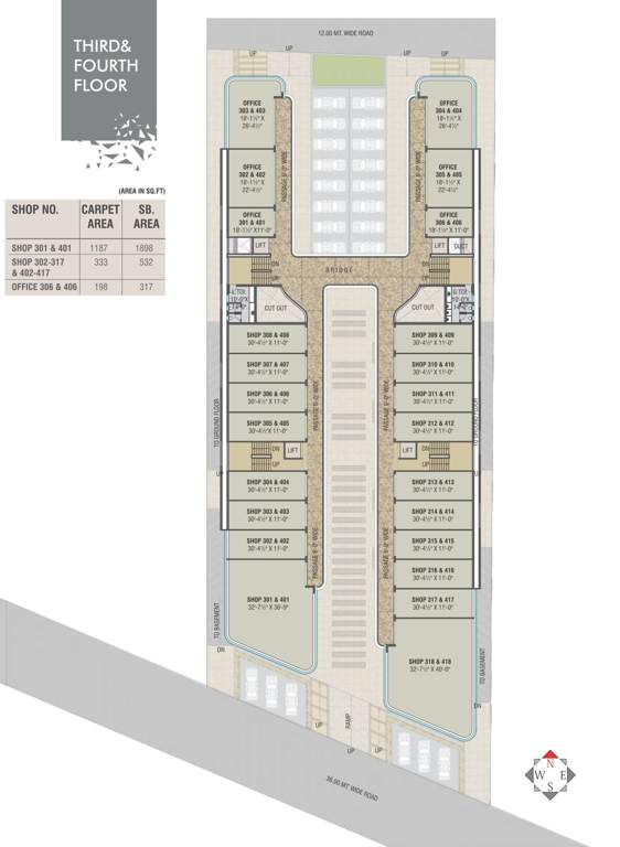  pinnacle business park Pinnacle Business Par Cluster Plan from 3rd to 4th Floor