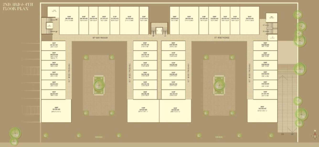  stadium plaza and residency  Commercial Cluster Plan From 2nd To 4th Floor