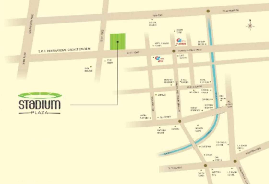  stadium plaza and residency  Location Plan
