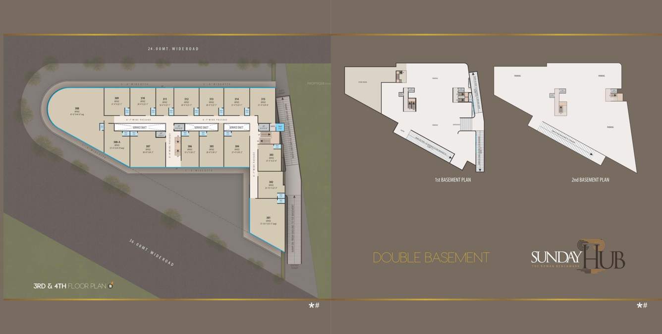 sunday hub Sunday Hub Cluster Plan from 3rd to 4th Floor