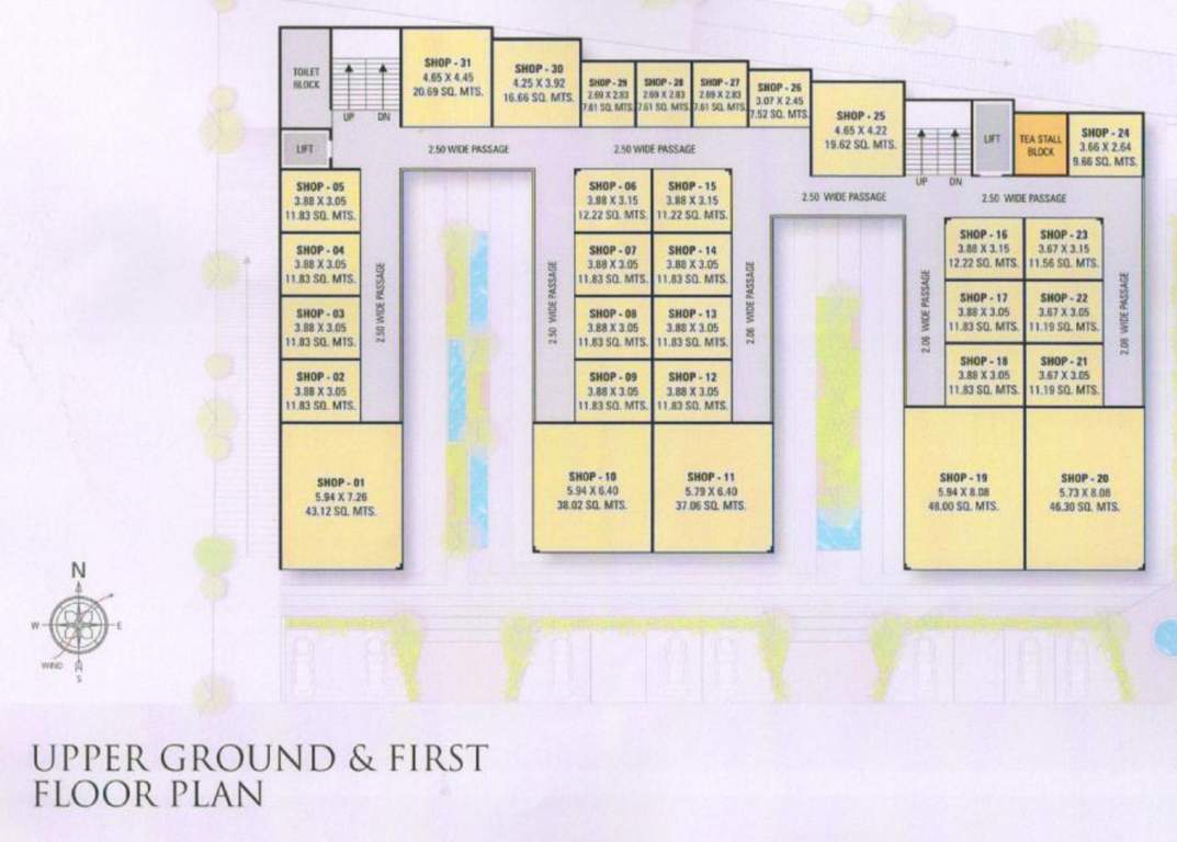  anaya business center 1 Cluster Plan For 1st Floor