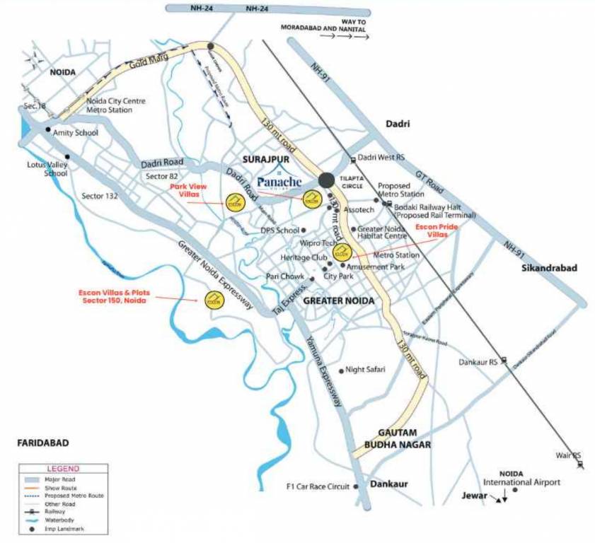 panache villas Location Plan