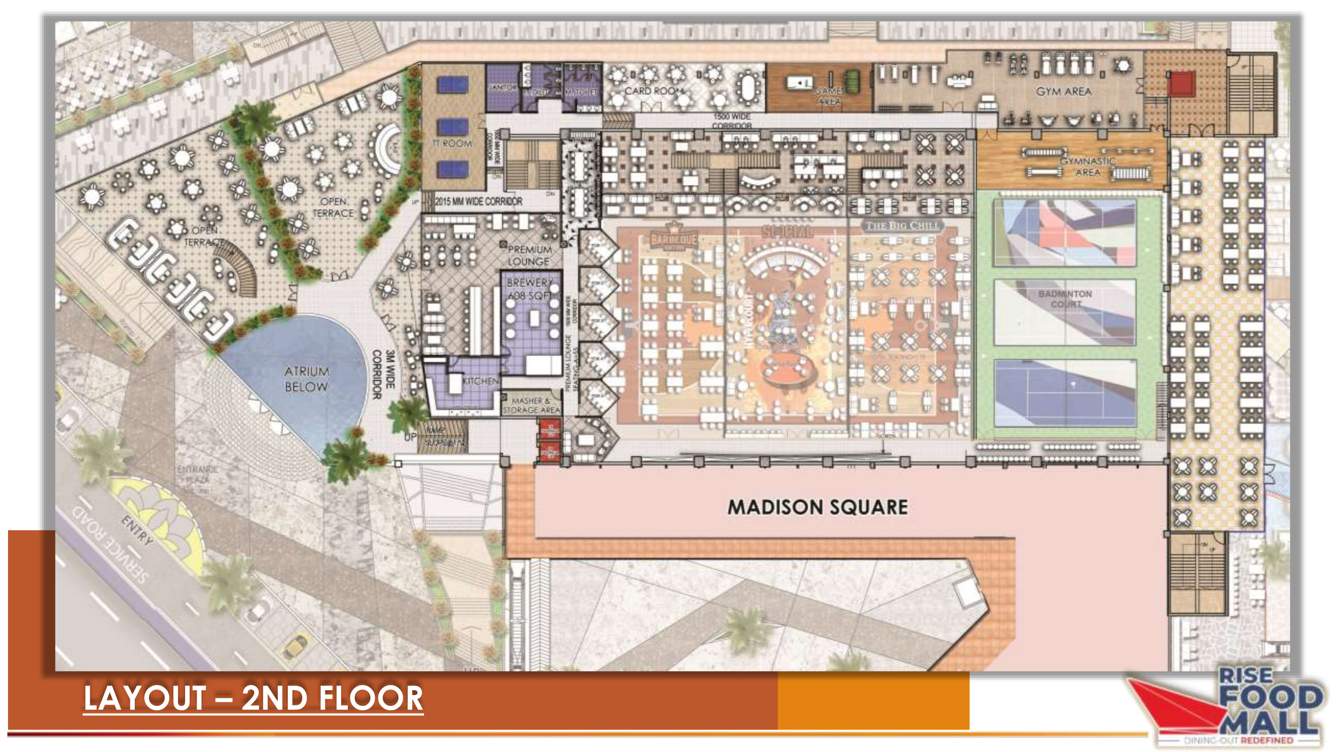  rise square palm street madison square broadway street Madison Square Cluster Plan for 2nd Floor