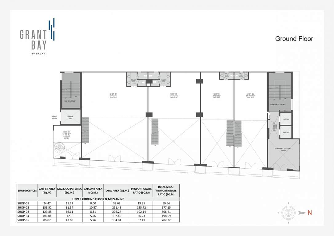  bay Grant Bay Commercial Cluster Plan for ground Floor