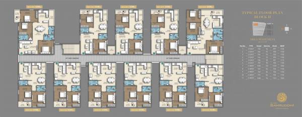  devi-homes-samruddhi Block H Cluster Plan from 1st to 6th Floor