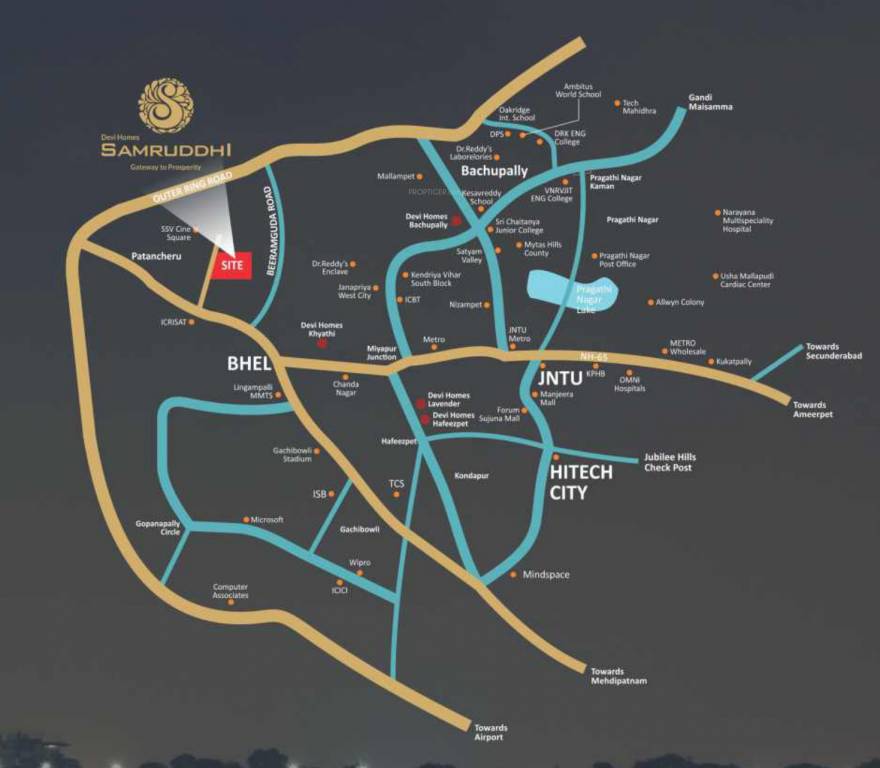  devi homes samruddhi Location Plan