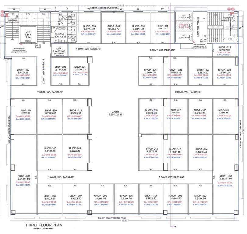  zircon arena A Cluster Plan For 3rd Floor