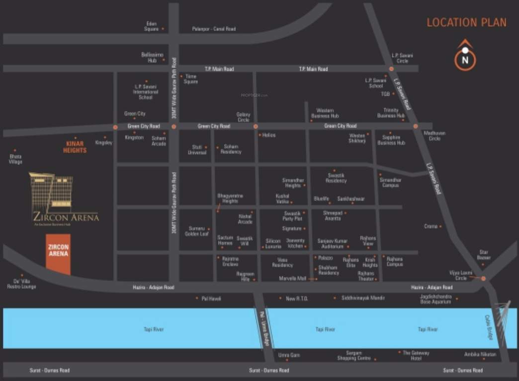  zircon arena Location Plan