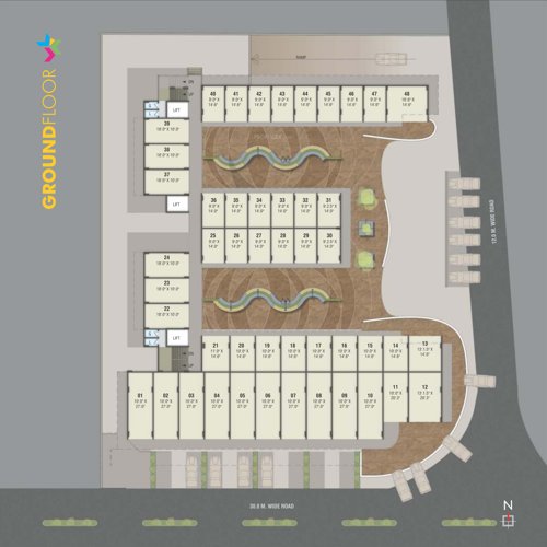 Broadway Comfort Ground Floor Cluster Plan broadway-comfort Broadway Comfort Ground Floor Cluster Plan