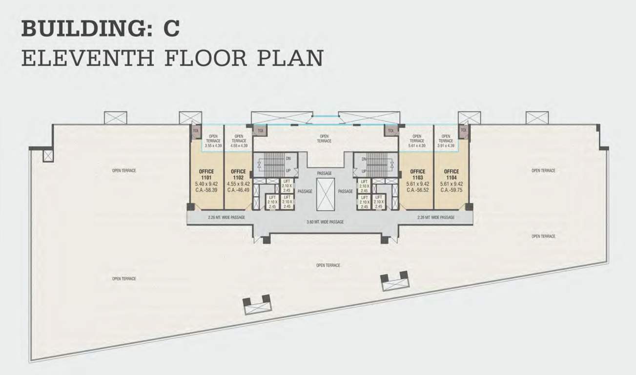  corporate park Block C Cluster Plan for 11th Floor