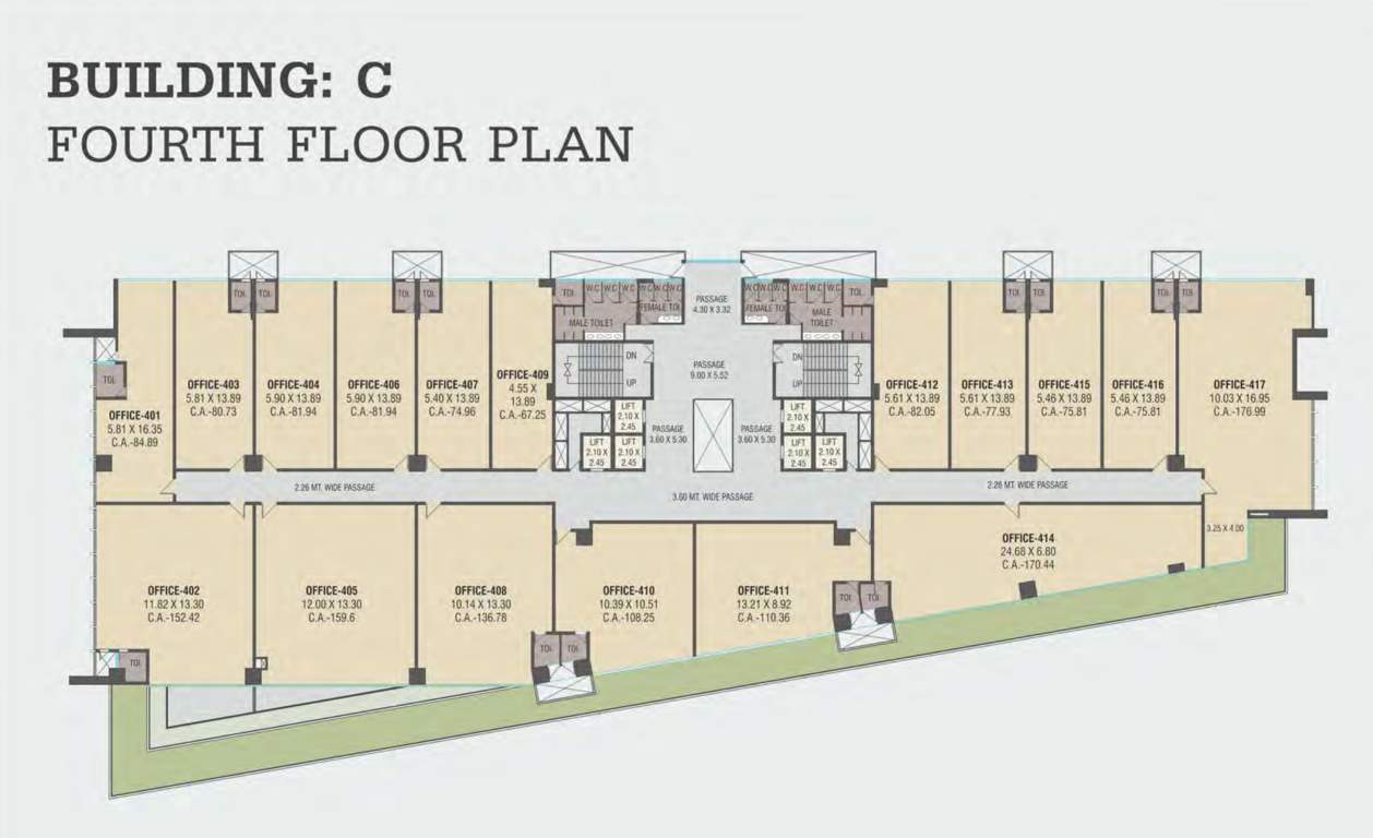  corporate park Block C Cluster Plan for 4th Floor