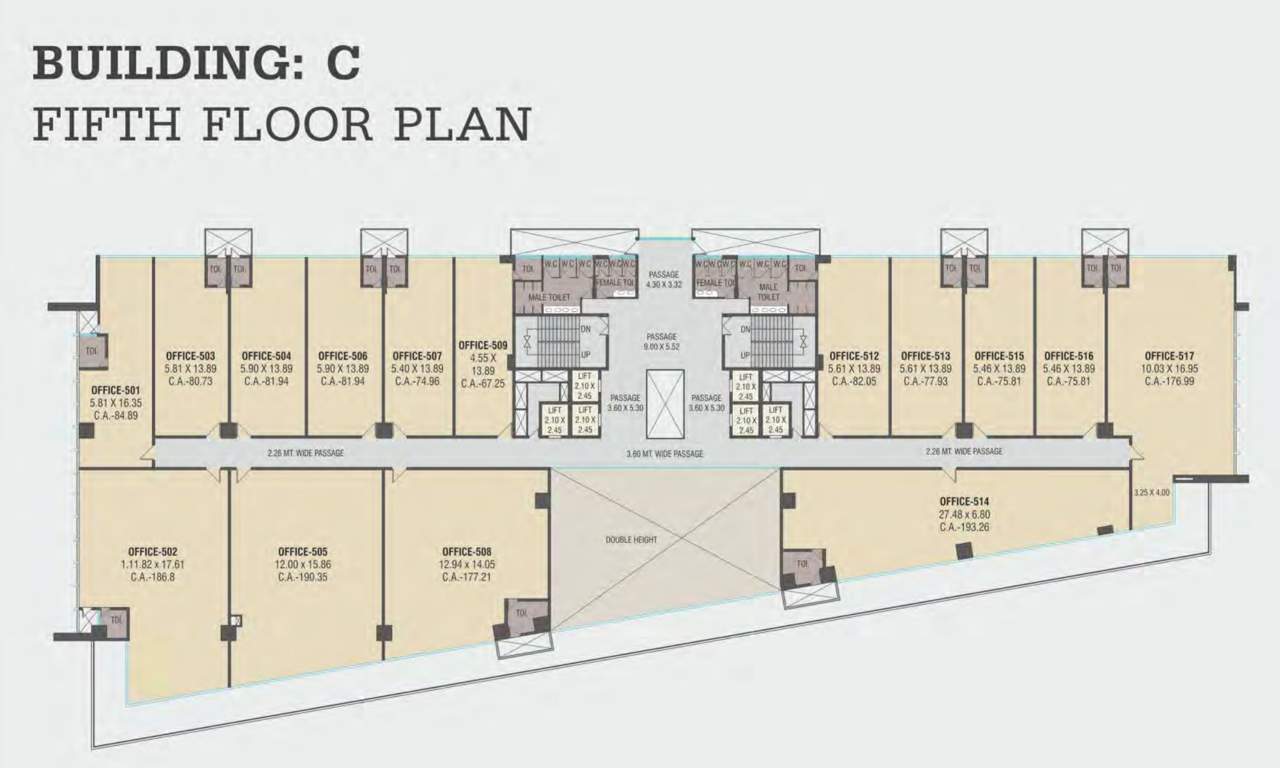  corporate park Block C Cluster Plan for 5th Floor