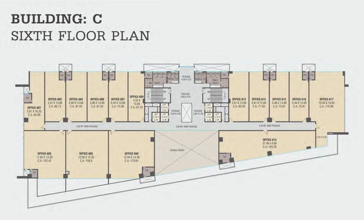  corporate park Block C Cluster Plan for 6th Floor