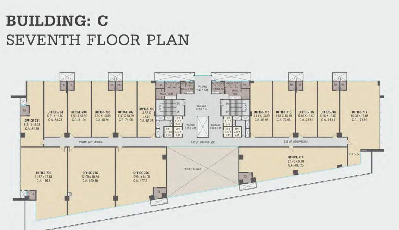  corporate park Block C Cluster Plan for 7th Floor