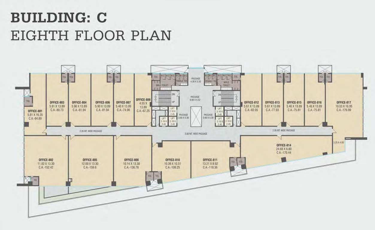  corporate park Block C Cluster Plan for 8th Floor