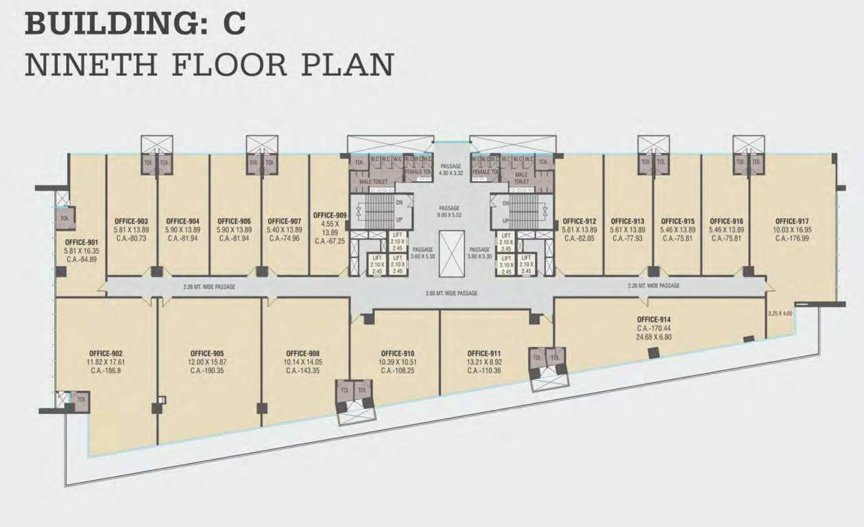  corporate park Block C Cluster Plan for 9th Floor