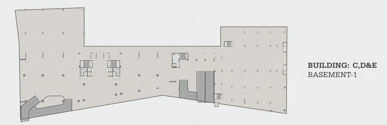  corporate park C+D+E Arena Basement 1 Floor Cluster Plan