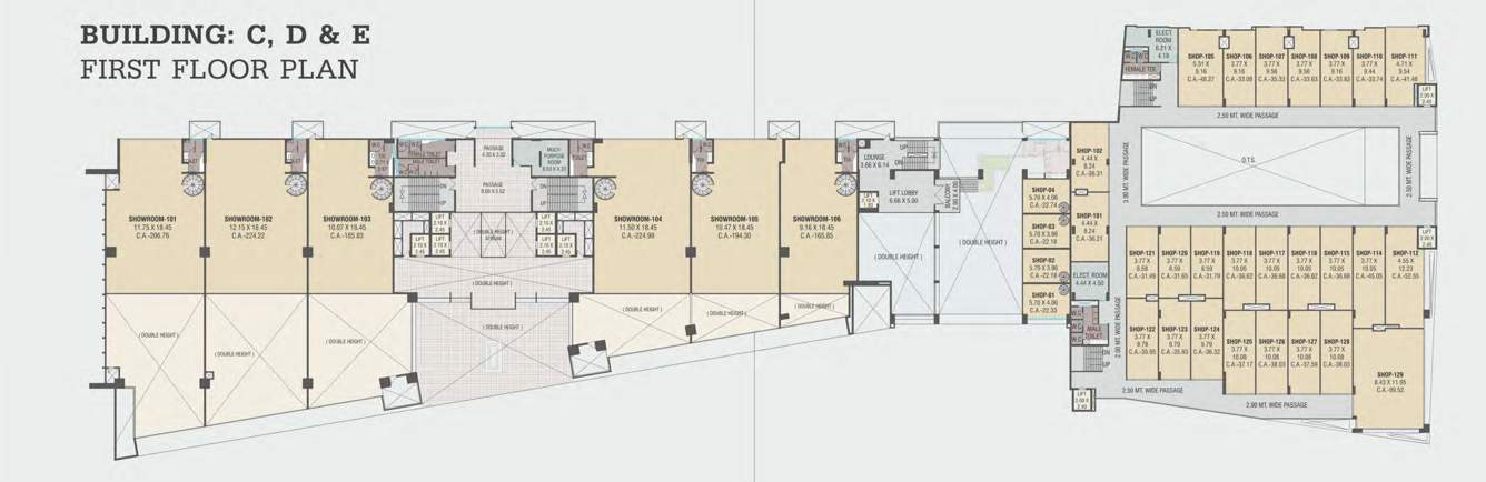 corporate park C+D+E Arena Cluster Plan for 1st Floor