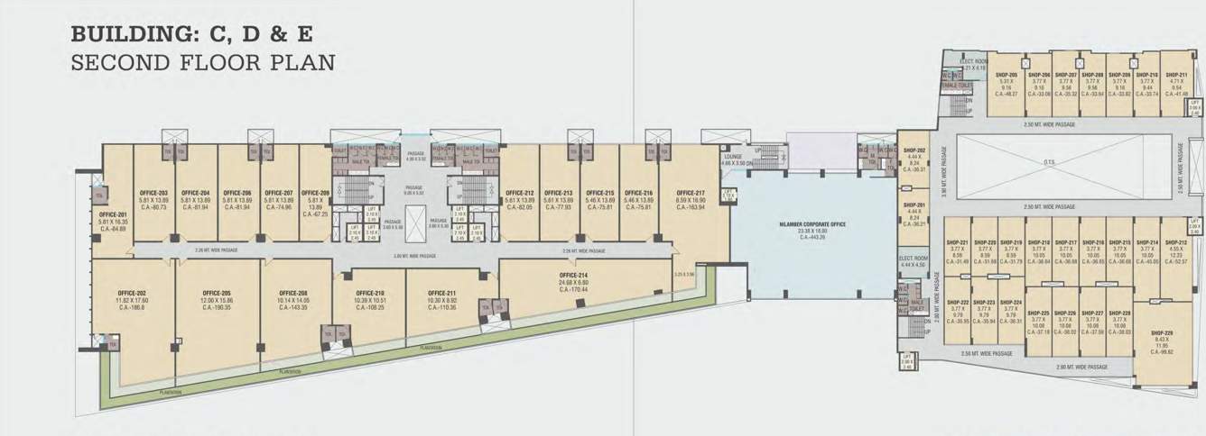  corporate park C+D+E Arena Cluster Plan for 2nd Floor