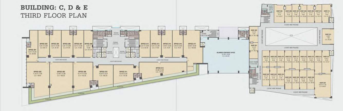  corporate park C+D+E Arena Cluster Plan for 3rd Floor