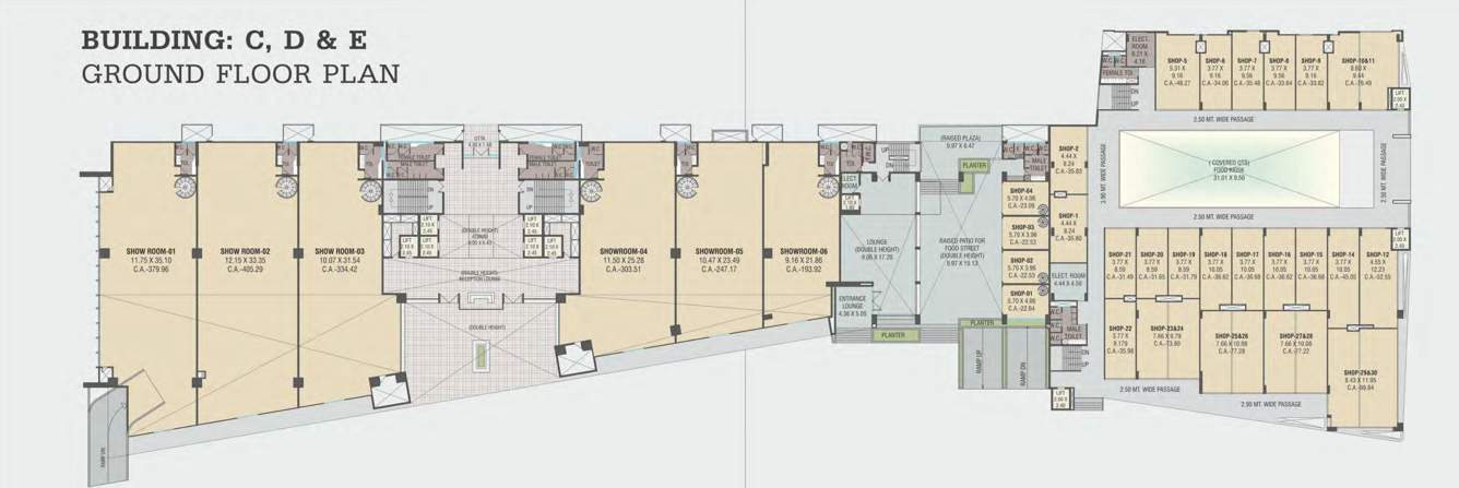  corporate park C+D+E Arena Ground Floor Cluster Plan