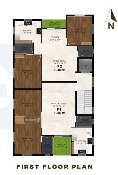  kubera Kubera Cluster Plan for 1st Floor