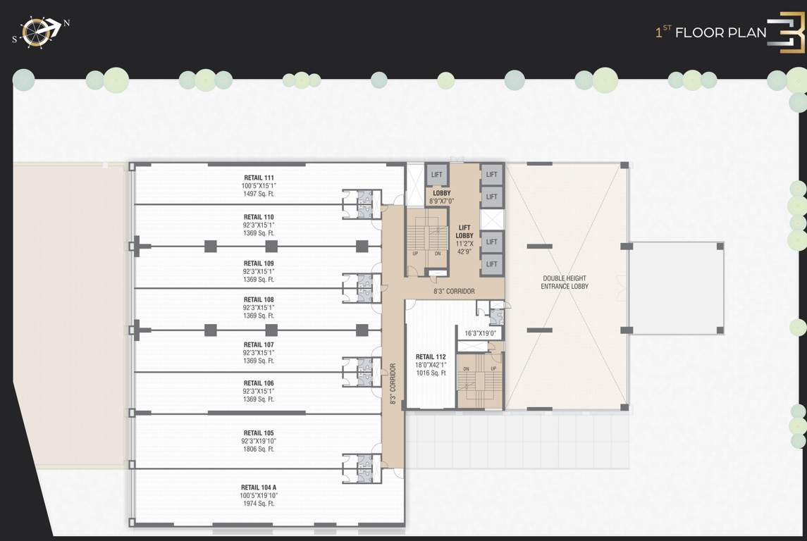  square iii b phase ii Block  B Cluster Plan For 1st Floor
