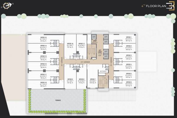  square-iii-b-phase-ii Block  B Cluster Plan For 4th Floor