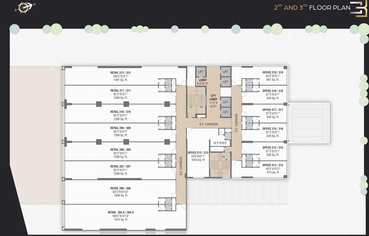  square iii b phase ii Block  B Cluster Plan From 2nd To 3rd Floor