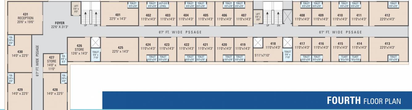  ishwar arcade A Cluster Plan For 4th Floor