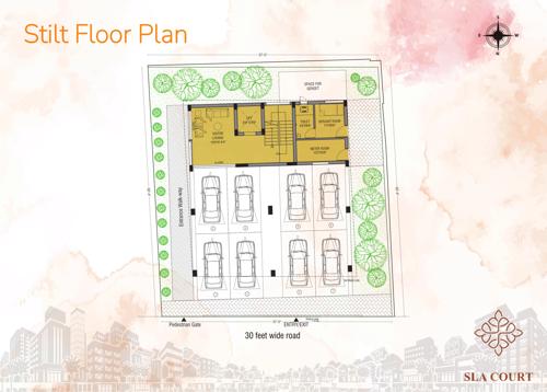  sla-court SLA Court Cluster Plan for ground Floor