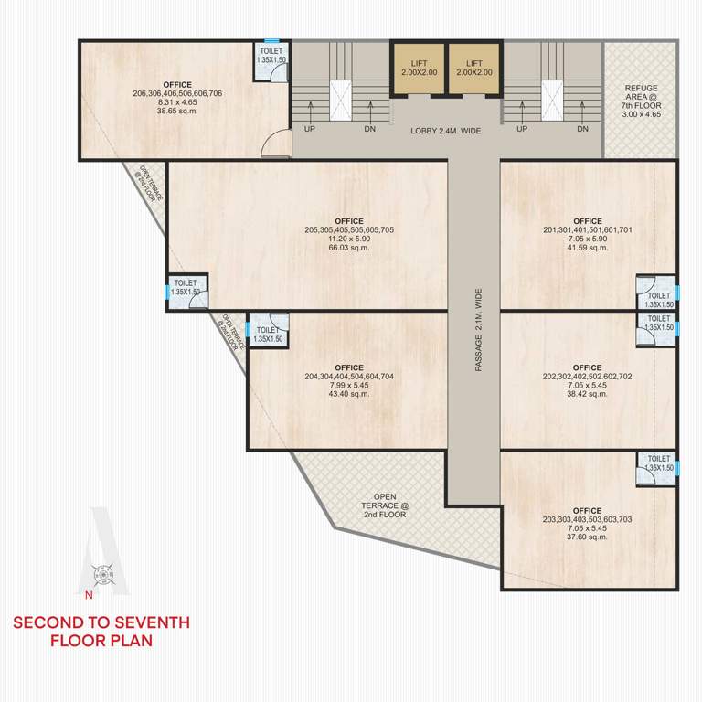  aura sky tower Aura Sky Tower Cluster Plan from 2nd to 7th Floor