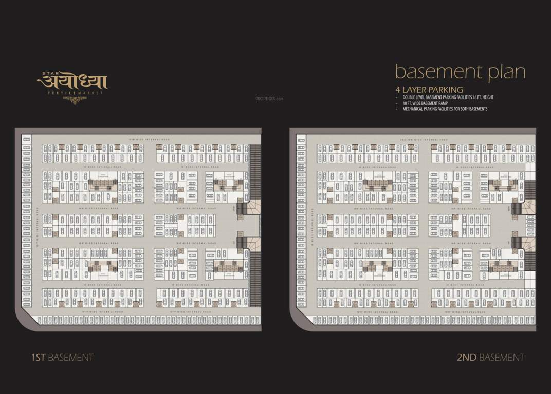  ayodhya textile market Ayodhya Textile Market Cluster Plan from 1st to 2nd Basement 