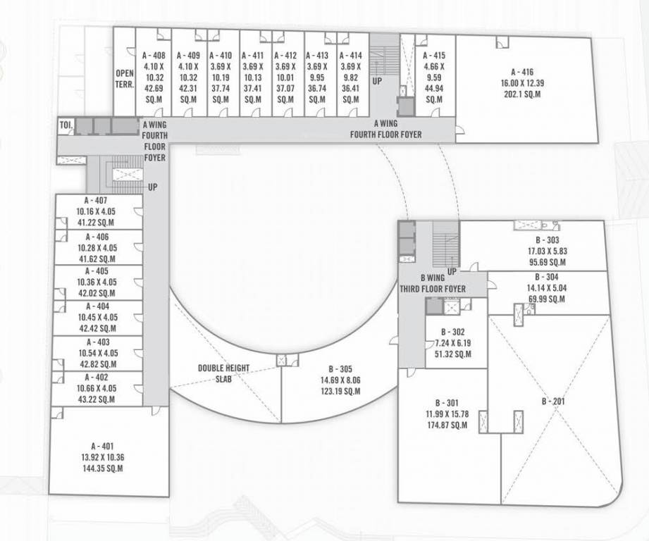  273 Block A And B Cluster Plan For 4th Floor
