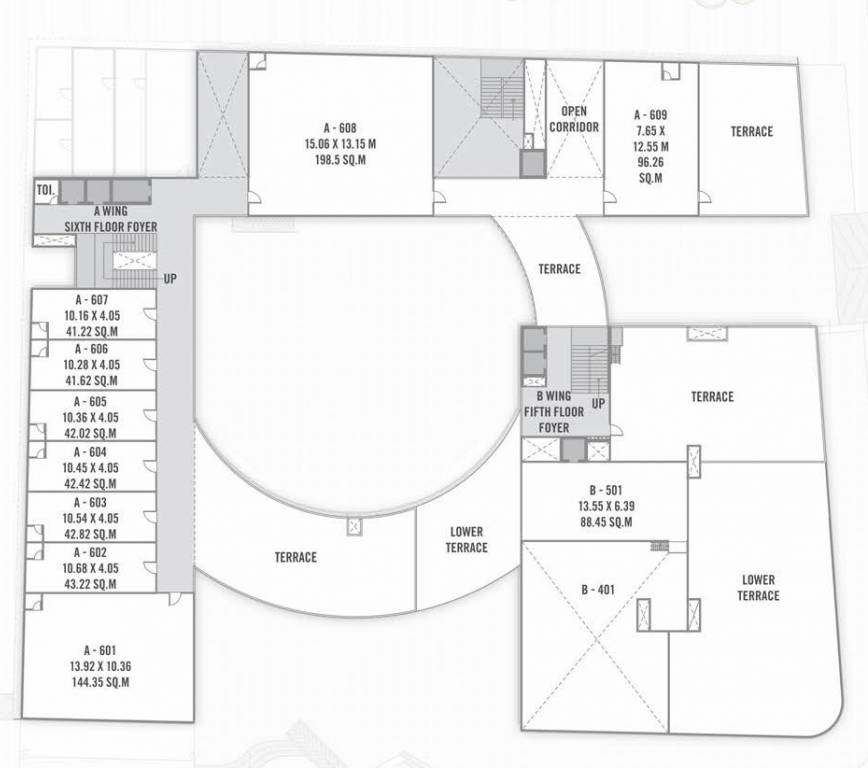  273 Block A And B Cluster Plan For 6th Floor