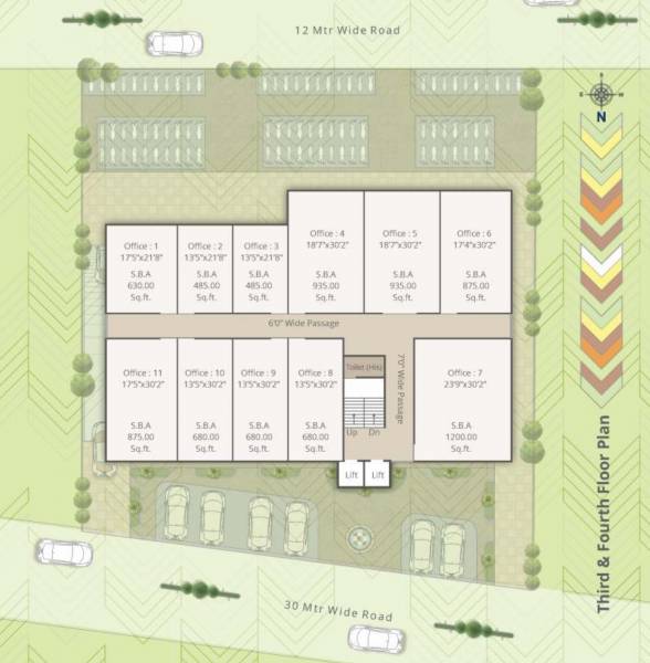  icon Icon Cluster Plan from 3rd to 4th Floor