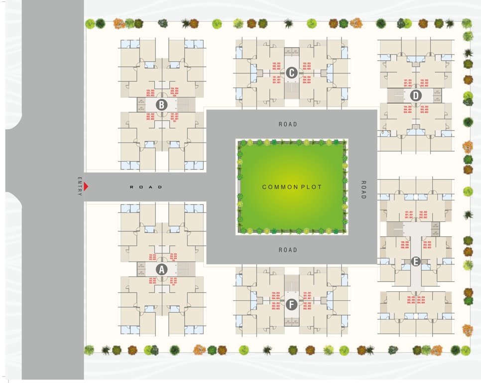  trimurti anmol lifestyle Block A And B Cluster Plan For Typical Floor Plan